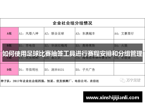 如何使用足球比赛抽签工具进行赛程安排和分组管理